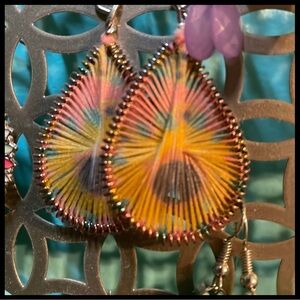 Colorful Feather Earrings